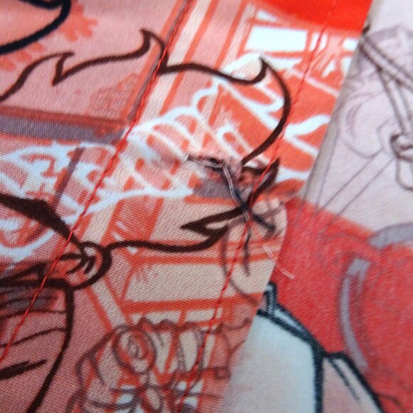 Vintage Flamehead JNCO Button Shirt Medium Red 90s Skater BMX Bike Cartoon Skate - Picture 6 of 16